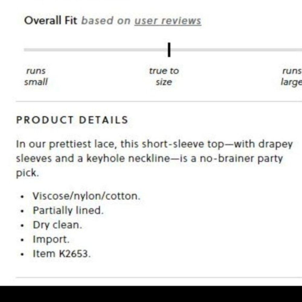J. Crew Short Sleeve Lace Top Black Size Small Round Neckline Pull On Styling - Picture 7 of 7